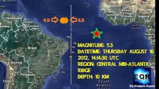 M 5.3 - CENTRAL MID-ATLANTIC RIDGE 08/16/12