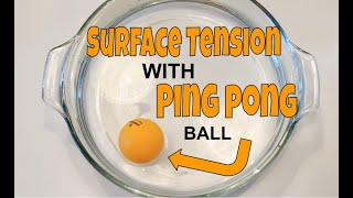 Surface Tension and a Ping Pong Ball Experiment