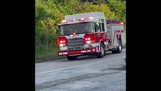 Thanksgiving fire department Engine 1 Responding and returning