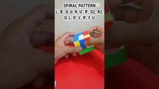 spiral pattern on 3 by 3 rubik's cube. #Shorts