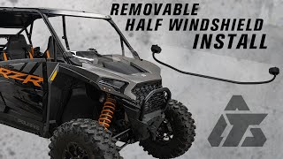 How to Install Tusk Removable Half Windshield | 24 Polaris RZR XP/XP4 1000