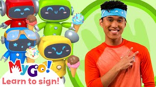 Learn Sign Language with Gecko's Garage! | Rocket Powered Ice Cream Truck | MyGo! | ASL for Kids