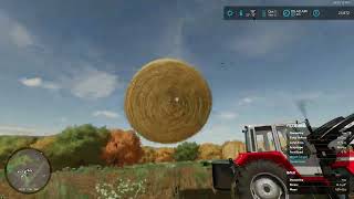 Collecting straw bales | Lawn Care Series | Ep 18 | FS22 | Timelapse | Seasons