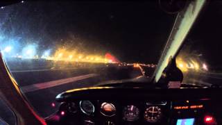 Piper P-28A night VFR landing at Gran Canaria Airport