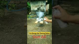 Pot bunga dari barang bekas #kreatif #potbunga