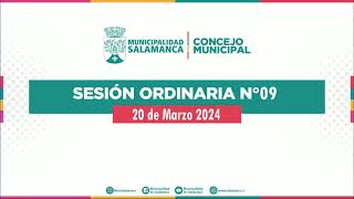 Concejo Municipal. Sesión Ordinaria N°09. 20 de Marzo 2024.