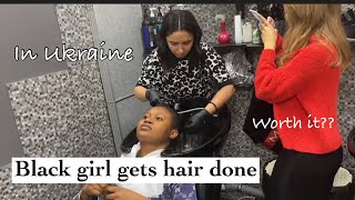 Black girl gets hair done in UKRAINE | the struggle is real | KELSEY FRIDEL