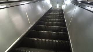 Going Up the Escalator, Moorgate Underground Station, Moorfields, City of London, EC2Y 9AE