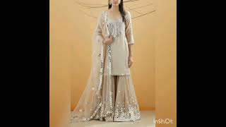 #2023ka Garara sharara wedding dress party wear dijainar garara #gararasuit