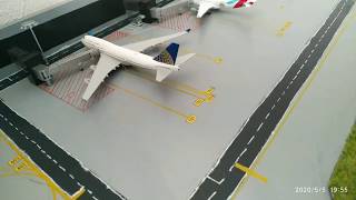 United Airlines Pushback at my Modelairport (Osnabruck Int'l Airport) |STOPMOTION| Luca Aviation2019