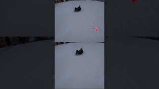 Boy Snow Slide