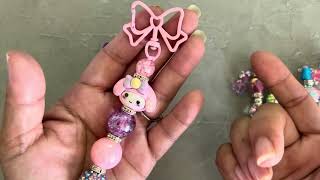 More Beaded Projects!  Sanrio Keychains and Beaded Pens