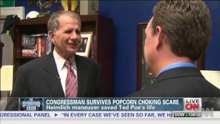 Congressman choking on popcorn saved