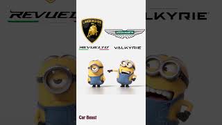 Lamborghini Revuelto vs Aston martin valkyrie minions style funny#status #funny #tiktok #trending