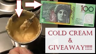 Cold Cream recipe & GIVEAWAY!!!!