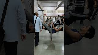 reaction on railway station 💪😜😁🤟#badalcalisthenics #motivationalvideo #streetworkout #tiktok #shorts