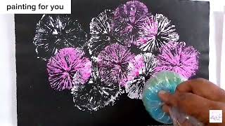 Painting Stunning Flowers With Sponge Techniques | Acrylic Painting Tutorial  @Paintingforyou1963.