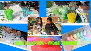 Mixing Baking Soda with Vinegar Experiment | Chemical Reaction | Experimenting with Acid + Base