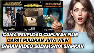 10MENIT JADI! Hasilkan Uang Dengan REUPLOAD Cuplikan Video Di YouTube Short,Cari Uang Online