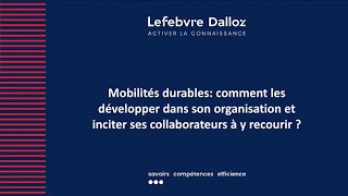 Replay Webinaire : Mobilités durables