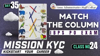 Mission KYC | ENGLISH Class - 24 | Match the Column  by Ms. Saranya