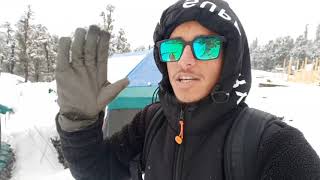 चोपता में फरवरी में भी बर्फबारी और दोस्तों के साथ डांस 😍 Amit Negi Vlogs @sjhimalayan1573