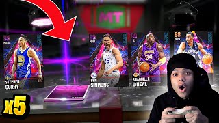 I PULLED 5 DARK MATTERS! DARK MATTER BEN SIMMONS & SHAQ WARPED REALITY PACK OPENING NBA 2K21 MYTEAM