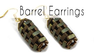 Beading - Barrel Earrings with Half Tila