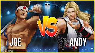 KOF XV | Joe Higashi Vs Andy Bogard (HARDEST)