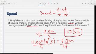 Physics: Video 1-1: Describing Motion, Velocity, and Speed.