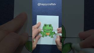 Laughing Frog Card DIY #laughing #frog #cardmaking #funny