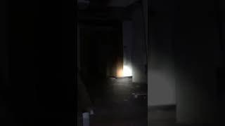 Creepy Abandoned Warehouse at Night