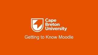 Getting to Know Moodle Topic Overview