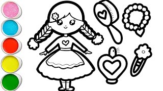 How to Draw Girl,Scissors,parfume For Kids & Toddler || Learn How to Draw