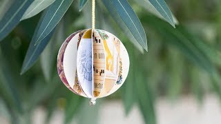 Christmas crafts: Christmas Tree decoration DIY- Recycled Christmas Card