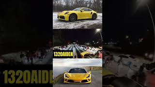 PORSCHE TURBO S RACES FERRARI *STREET RACE* | 2022 | #shorts #1320 #supercars