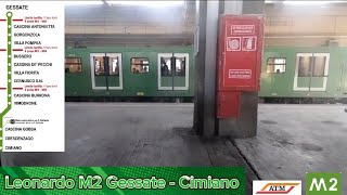 🚇🟢 M2 da Gessate a Cimiano a bordo di un Leonardo verde nero