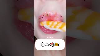 [Asmr] Emoji Food 🥚☁️ Cre: @SatisfyingLips #asmr #emojichallenges #eating #asmrsounds #mukbang