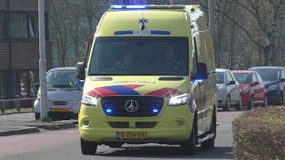 A1 Nieuwe ambulance 08-123 met spoed naar een melding in Nijmegen