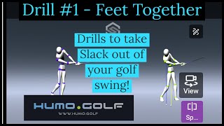 Drill #1 on Reducing Lower Body Slide to take the Slack out of your golf swing. Humo.Golf