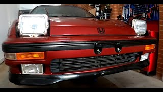 Installing front hood, fenders and bumper  quick update. Honda Prelude 3rd Gen 1989.