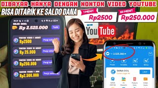 DIBAYAR SALDO DANA HANYA NONTON VIDEO YOUTUBE - CARA DAPAT UANG DARI INTERNET