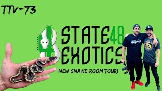 A Tour Inside Joel Wosley of State 48 Exotics New Snake Room | The Trap Vlogs