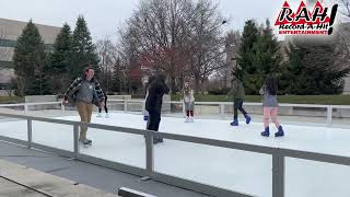 Will She Fall? Check out this iceless skating rink rental?