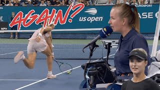 Is This Umpire Dumb, or Does She Not Understand the Rules? Another Double Bounce Fail #usopen2024