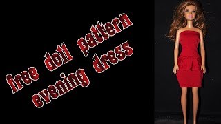 Make your own doll clothes  - evening dress 15