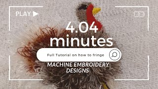 Detailed Tutorial on Making Fringe Designs | Machine Embroidery by Artapli