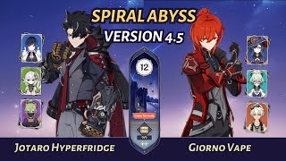 [Genshin Impact] | Wriothesley Hyperfridge + Diluc Vape - Spiral Abyss 4.5 | Floor 12 (9★)