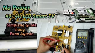 How to Repair No Power 49" 4K LED Smart LG TV (Tagalog)