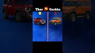 Thar vs force Gurkha || who is the winner 🏆||❓#shorts #short #youtubeshorts